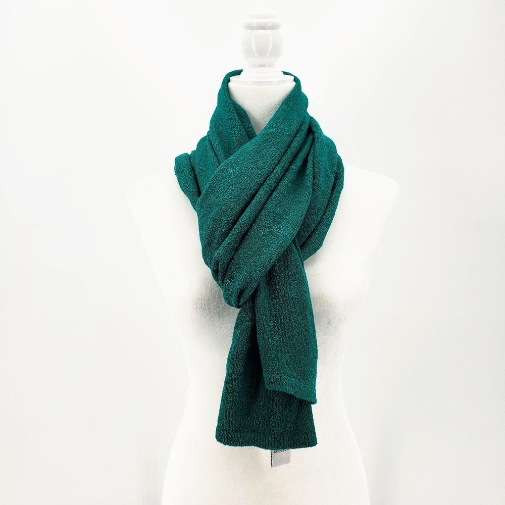 LINEA by Louis Dell'Olio Boucle Knit Sweater Scarf Cerulean Teal Green